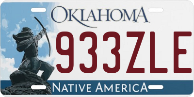 OK license plate 933ZLE