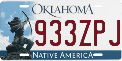 OK license plate 933ZPJ