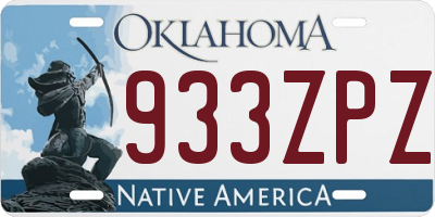 OK license plate 933ZPZ