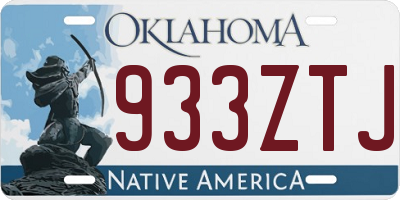 OK license plate 933ZTJ