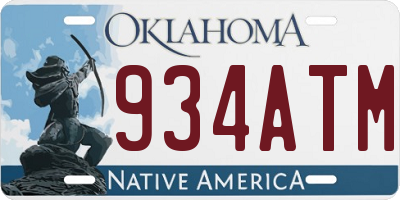 OK license plate 934ATM