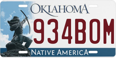 OK license plate 934BOM
