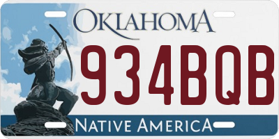 OK license plate 934BQB