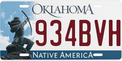 OK license plate 934BVH