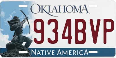 OK license plate 934BVP