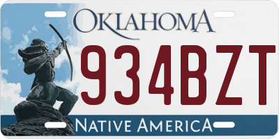 OK license plate 934BZT