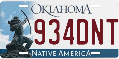 OK license plate 934DNT