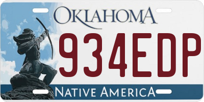 OK license plate 934EDP