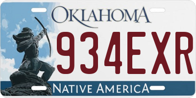 OK license plate 934EXR