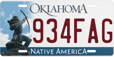 OK license plate 934FAG