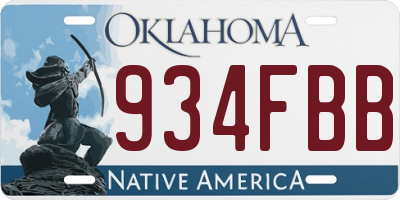 OK license plate 934FBB