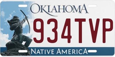 OK license plate 934TVP