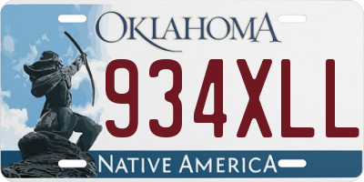 OK license plate 934XLL