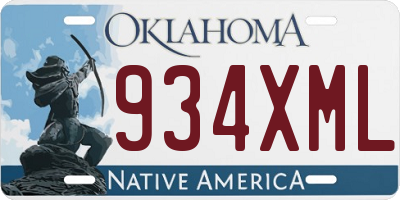 OK license plate 934XML
