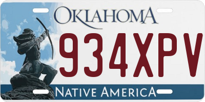 OK license plate 934XPV