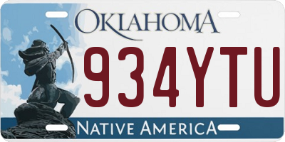 OK license plate 934YTU