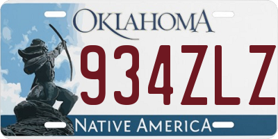 OK license plate 934ZLZ