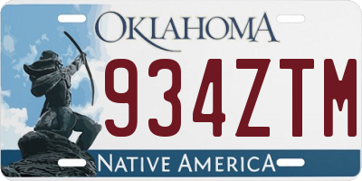 OK license plate 934ZTM