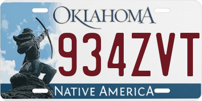 OK license plate 934ZVT