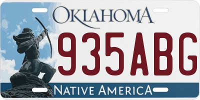 OK license plate 935ABG