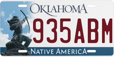 OK license plate 935ABM