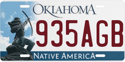 OK license plate 935AGB