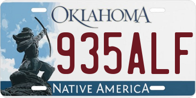 OK license plate 935ALF