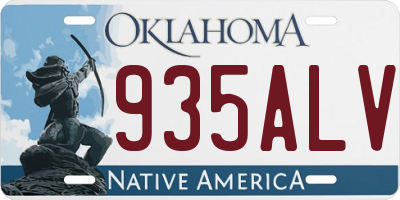 OK license plate 935ALV