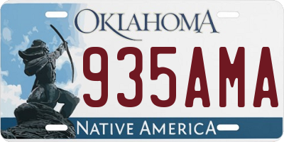 OK license plate 935AMA