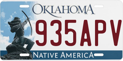 OK license plate 935APV
