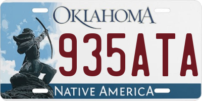 OK license plate 935ATA
