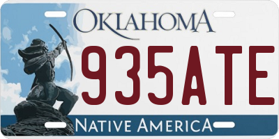 OK license plate 935ATE