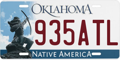 OK license plate 935ATL