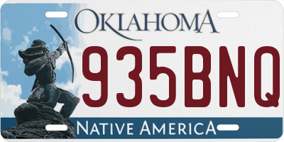 OK license plate 935BNQ