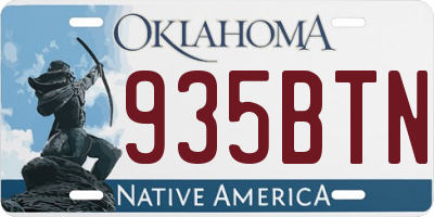 OK license plate 935BTN