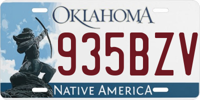 OK license plate 935BZV