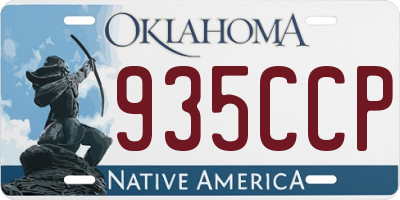 OK license plate 935CCP