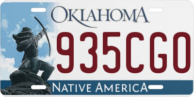 OK license plate 935CGO