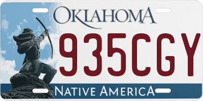 OK license plate 935CGY