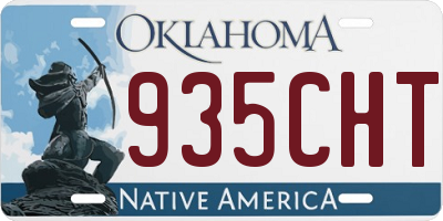 OK license plate 935CHT