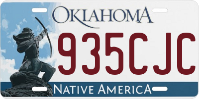 OK license plate 935CJC