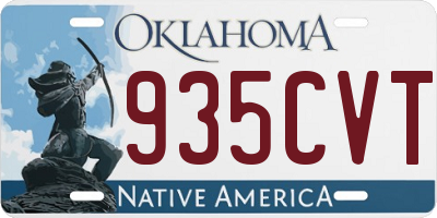 OK license plate 935CVT