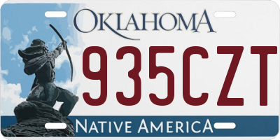 OK license plate 935CZT