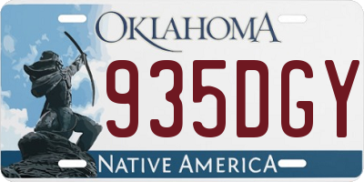OK license plate 935DGY