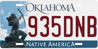 OK license plate 935DNB