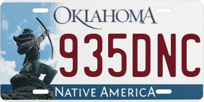 OK license plate 935DNC