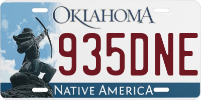 OK license plate 935DNE