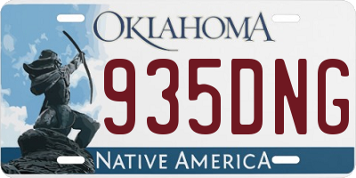 OK license plate 935DNG