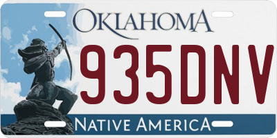 OK license plate 935DNV