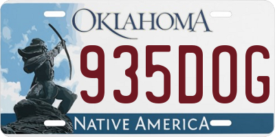OK license plate 935DOG